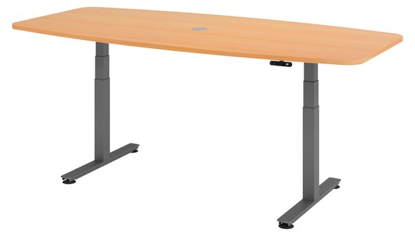 Tavolo da conferenza elettrico bümö XDSM22 - Finitura: faggio, struttura: grafite