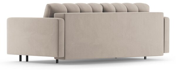 Divano beige allungabile/con contenitore con rivestimento in velluto 222 cm Bali – Cosmopolitan Design