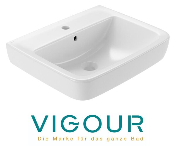 VIGOUR Clivia lavabo angolare 55 x 45 cm, bianco