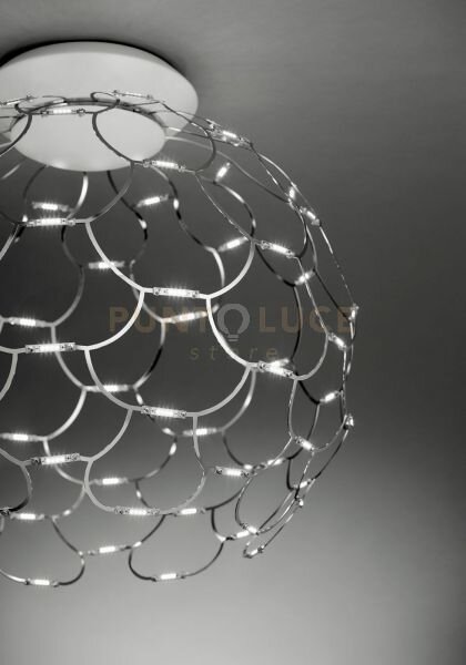 Lamoi lampada da soffitto piccola cromo 2700k 5468lm 49w d.40cm