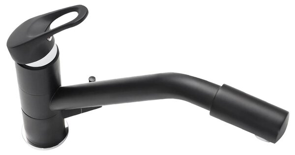 Rubinetto da cucina a 3 vie - miscelatore 3 in 1 per acqua potabile - bocchetta girevole a 360° - miscelatore a due manopole - adatto per filtri per acqua - colore nero
