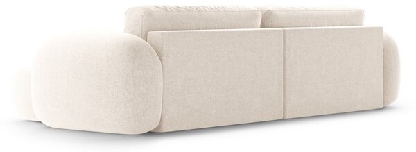 Divano angolare color crema allungabile/con contenitore con rivestimento in ciniglia Tonale – Cosmopolitan Design