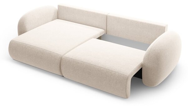 Divano angolare color crema allungabile/con contenitore con rivestimento in ciniglia Tonale – Cosmopolitan Design