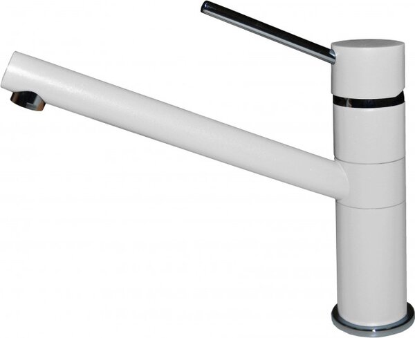 ELLECI Miscelatore Cucina Rubinetto Monocomando Lavello finitura Granitek colore Bianco G68 - MGKSAV68 Sava
