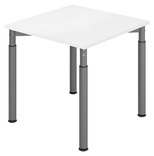 Bümö Scrivania Serie-Y - Decorazione: bianco, dimensioni: 80 x 80 cm, struttura: grafite