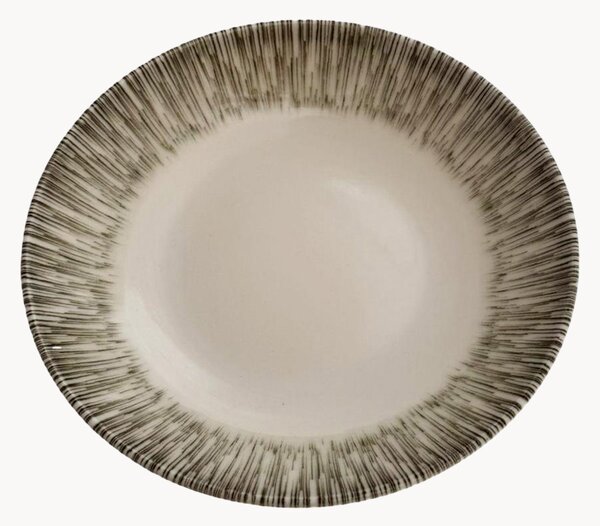 Set di 6 piatti fondi in porcellana Kaki