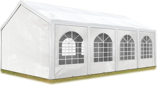 TOOLPORT Tendone per feste 4x8 m Gazebo party per sagre, mercati 450 N bianco impermeabile protezione UV