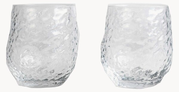 Set di 2 bicchieri in vetro soffiato Swan