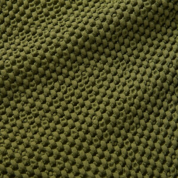 Coperta verde in cotone 150x200 cm Jaipur Chunky Waffle – Pineapple Elephant
