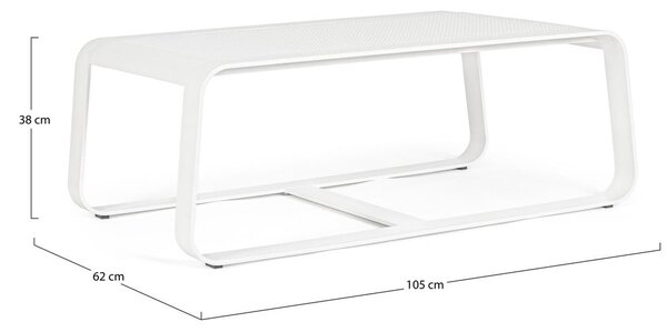 Tavolino da giardino in alluminio 62x105 cm Merrigan – Bizzotto