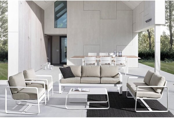Tavolino da giardino in alluminio 62x105 cm Merrigan – Bizzotto