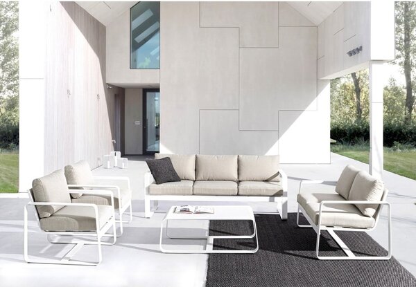 Tavolino da giardino in alluminio 62x105 cm Merrigan – Bizzotto