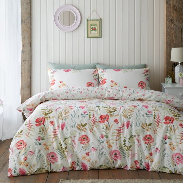 Biancheria crema per letto matrimoniale 200x200 cm Ella Poppy - Catherine Lansfield
