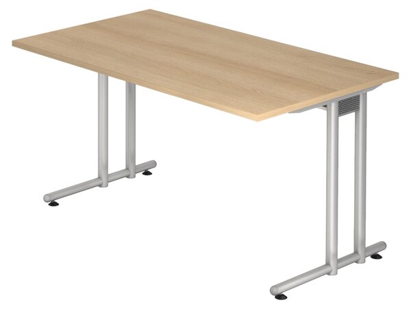 Scrivania della serie "N" di bümö, finitura: effetto legno di quercia, dimensioni: 140 x 80 cm