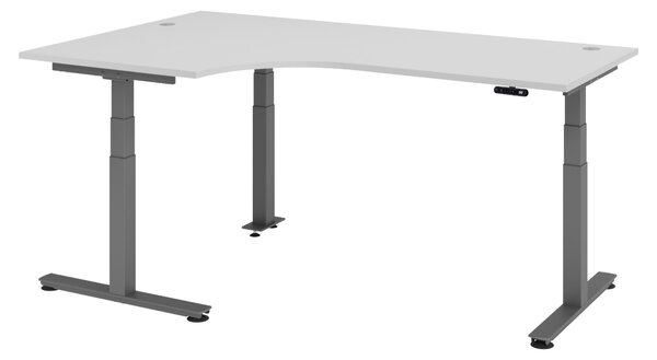 Scrivania elettrica bümö XDSM - Struttura: grafite, finitura: grigio, dimensioni: scrivania angolare 200 x 120 cm