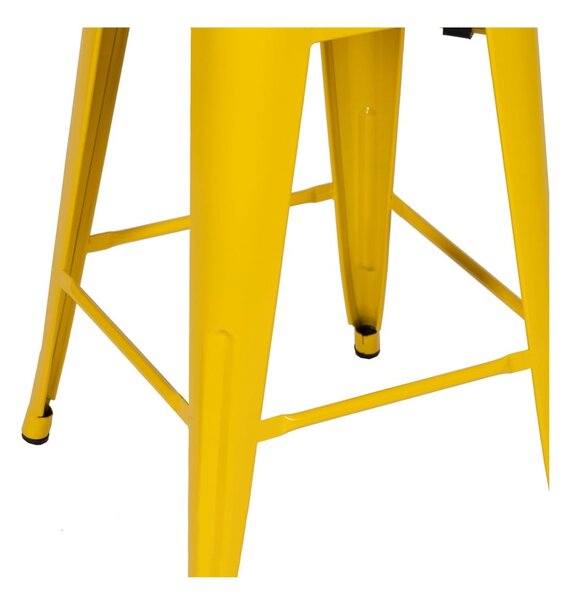 Set di sedie da bar gialla in metallo 2 pz (altezza della seduta 61 cm) – Ixia