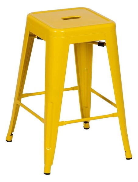 Set di sedie da bar gialla in metallo 2 pz (altezza della seduta 61 cm) – Ixia