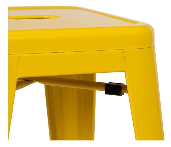 Set di sedie da bar gialla in metallo 2 pz (altezza della seduta 61 cm) – Ixia