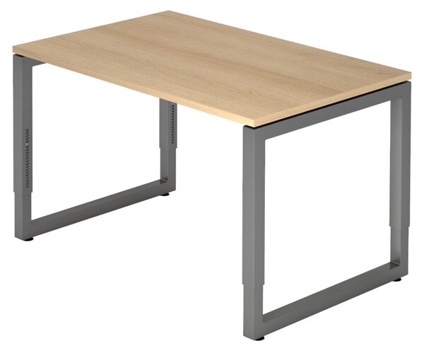 Bümö Scrivania Serie-R - Dimensioni: 120 x 80 cm, struttura: grafite, decorazione: rovere