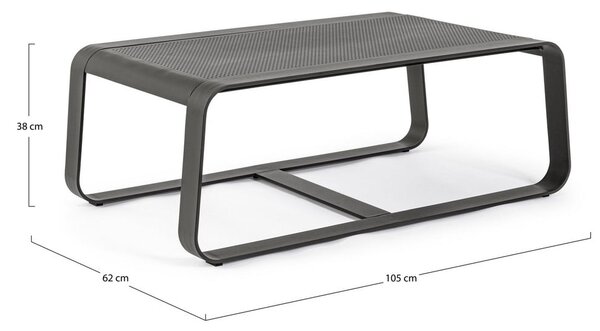 Tavolino da giardino in alluminio 62x105 cm Merrigan – Bizzotto