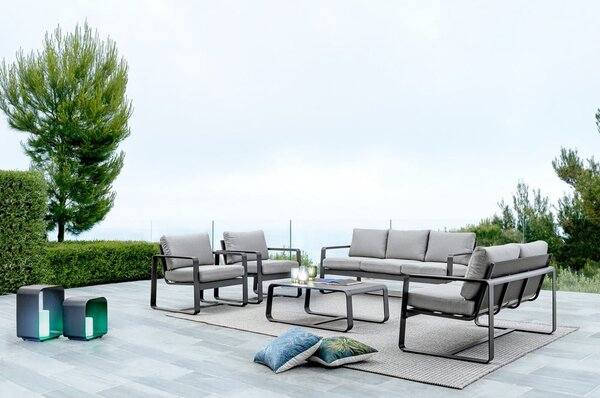 Tavolino da giardino in alluminio 62x105 cm Merrigan – Bizzotto