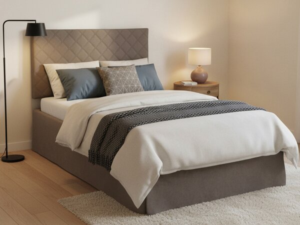 Letto piazza e mezza Anas, adatto a materasso da Cm 120x190, Tortora