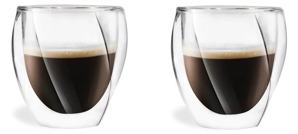Tazze in set per cappuccino/con parete doppia 2 pz 250 ml Cristallo – Vialli Design