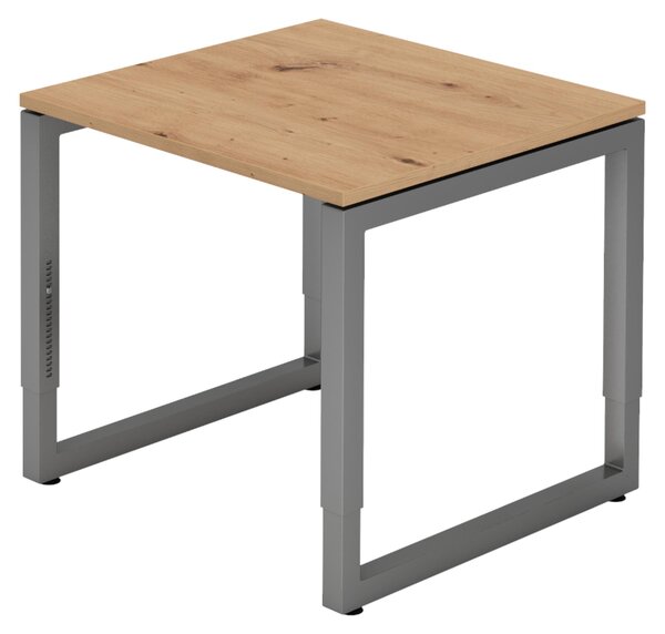 Bümö Scrivania Serie-R - Decorazione: rovere nodoso, dimensioni: 80 x 80 cm, struttura: grafite