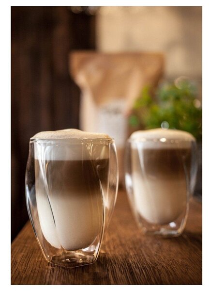 Set di 2 bicchieri da latte a doppia parete, 300 ml - Vialli Design