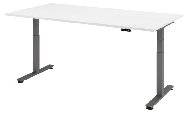 Scrivania elettrica bümö XDSM - Finitura: bianco, struttura: grafite, dimensioni: 200 x 100 cm