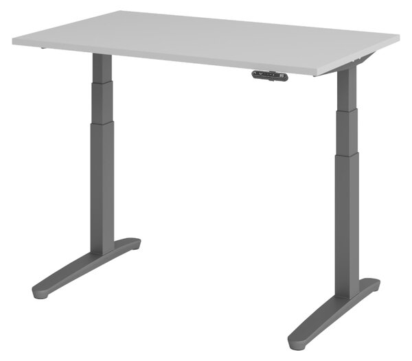 Scrivania elettrica bümö XBHM - Dimensioni: 120 x 80 cm, struttura: grafite, decorazione: grigio