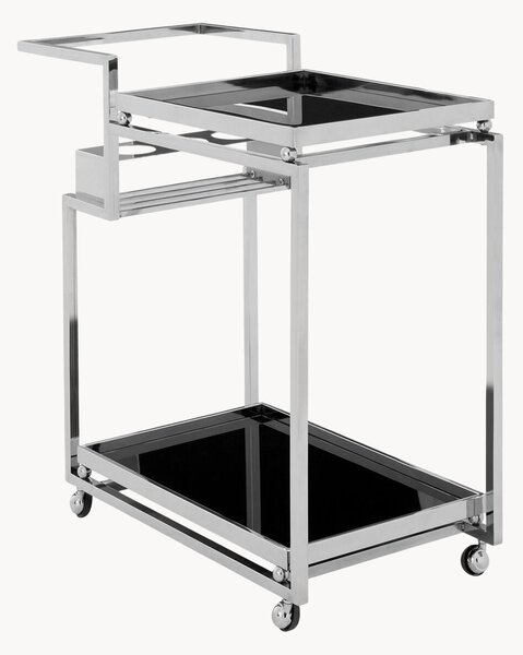 Carrello da portata con struttura argentata Novo