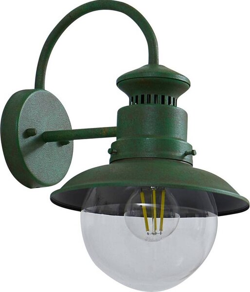 Lampada da parete per esterni Lindby Celinor, verde, acciaio, E27