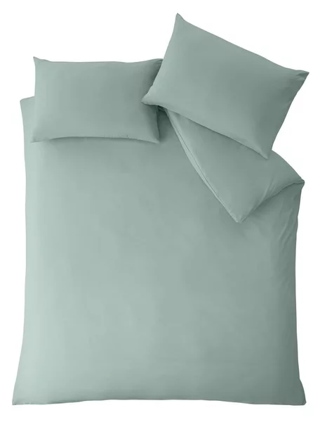 Set copripiumino e federa verde per letto matrimoniale e per letto esteso 260x220 cm So Soft Non-Iron – Catherine Lansfield