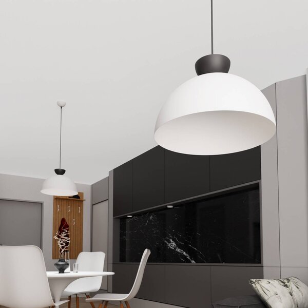 Lampada a sospensione Lunaro EMIBIG LIGHTING, dimmerabile, Bianco / Opale, Soggiorno / Sala da pranzo, Metallo, Moderno, Lampada a sospensione