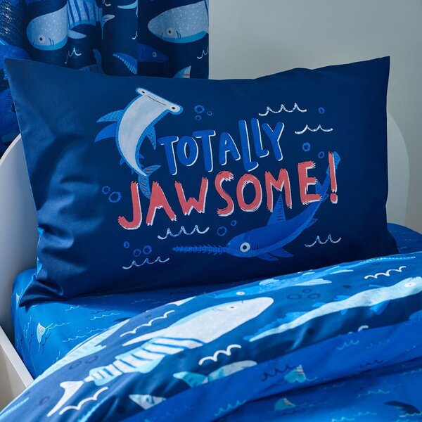 Biancheria da letto per bambini blu per culla 120x150 cm Jawsome Shark – Catherine Lansfield