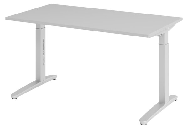Scrivania bümö Serie XB - Struttura: argento, finitura: grigio, dimensioni: 140 x 80 cm