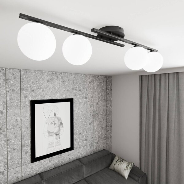 Plafoniera soffitto Kairo EMIBIG LIGHTING, dimmerabile, Nero, Soggiorno / Sala da pranzo, Metallo, Moderno, Plafoniera
