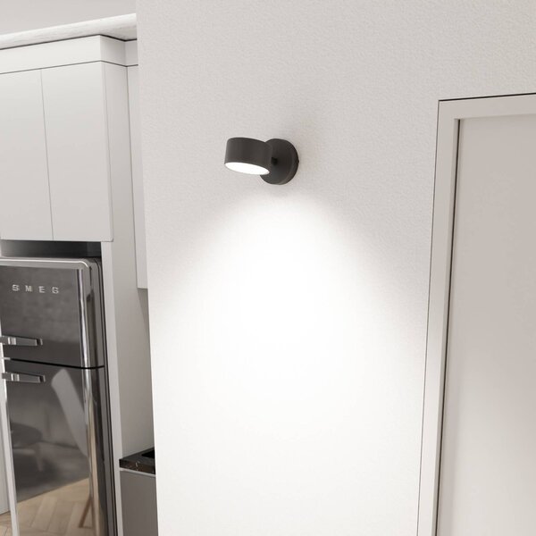 Faretto da parete Sora, sporgenza 15 cm, metallo Sora EMIBIG LIGHTING, dimmerabile, Nero, Soggiorno / Sala da pranzo, Metallo, Moderno, Faretto alogeno