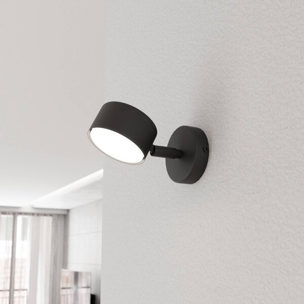 Faretto da parete Sora, sporgenza 15 cm, metallo Sora EMIBIG LIGHTING, dimmerabile, Nero, Soggiorno / Sala da pranzo, Metallo, Moderno, Faretto alogeno