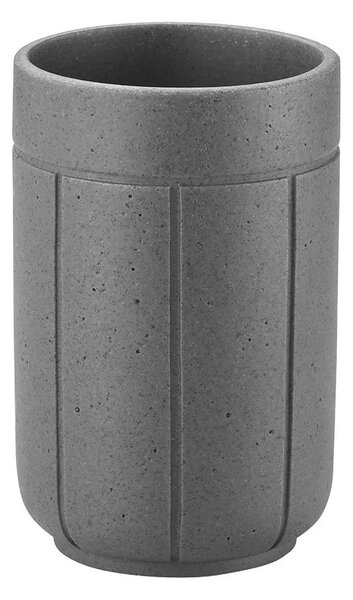 Portaspazzolino grigio in poliresina Kua – Blomus