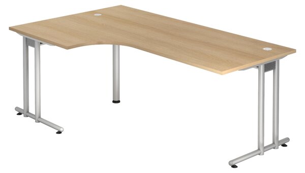 Bümö Scrivania Serie-N - Dimensioni: scrivania angolare 200 x 120 cm, decorazione: rovere