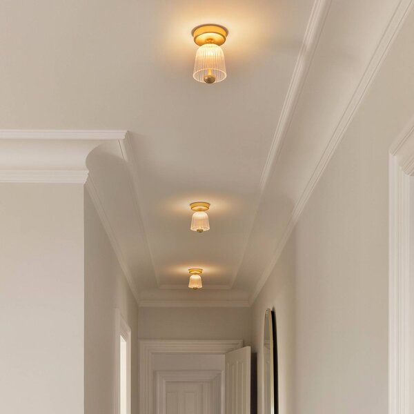 Nuura Aps Plafoniera a LED Asteea, dimmerabile, Ottone / Oro, Soggiorno / Sala da pranzo, Metallo, Scandinavo, Plafoniera LED