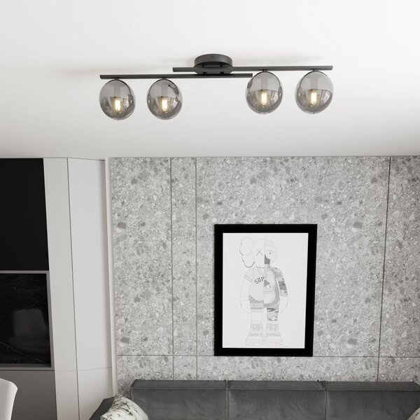 Plafoniera soffitto Kairo EMIBIG LIGHTING, dimmerabile, Nero, Soggiorno / Sala da pranzo, Metallo, Moderno, Plafoniera