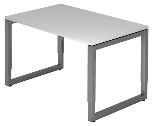 Scrivania bümö Serie-R - Dimensioni: 120 x 80 cm, struttura: grafite, decorazione: grigio