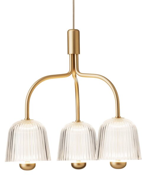 Nuura Aps Lampada a sospensione Asteea, dimmerabile, Ottone / Oro, Soggiorno / Sala da pranzo, Metallo, Scandinavo, Lampada a sospensione