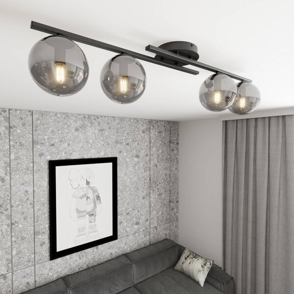Plafoniera soffitto Kairo EMIBIG LIGHTING, dimmerabile, Nero, Soggiorno / Sala da pranzo, Metallo, Moderno, Plafoniera