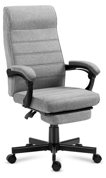 Sedia da ufficio ergonomica con poggiapiedi - Grigia