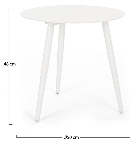 Tavolino da giardino rotondo in alluminio ø 50 cm Ridley – Bizzotto