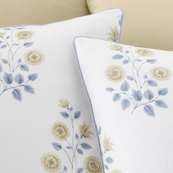 Biancheria da letto bianca in tessuto damascato per letto singolo 135x200 cm Eloise Floral – Bianca